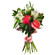 Bouquet of roses and alstroemerias with greenery. United Arab Emirates