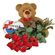 red roses with teddy and chocolates. United Arab Emirates